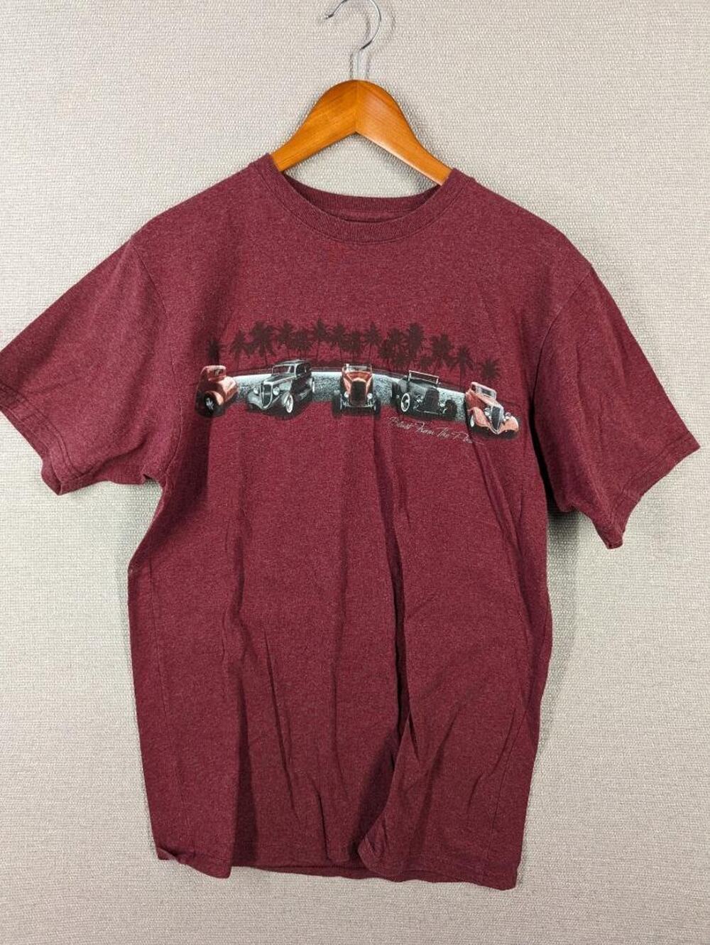Newport Blue TShirt Size Medium Vintage Cars -0124C41